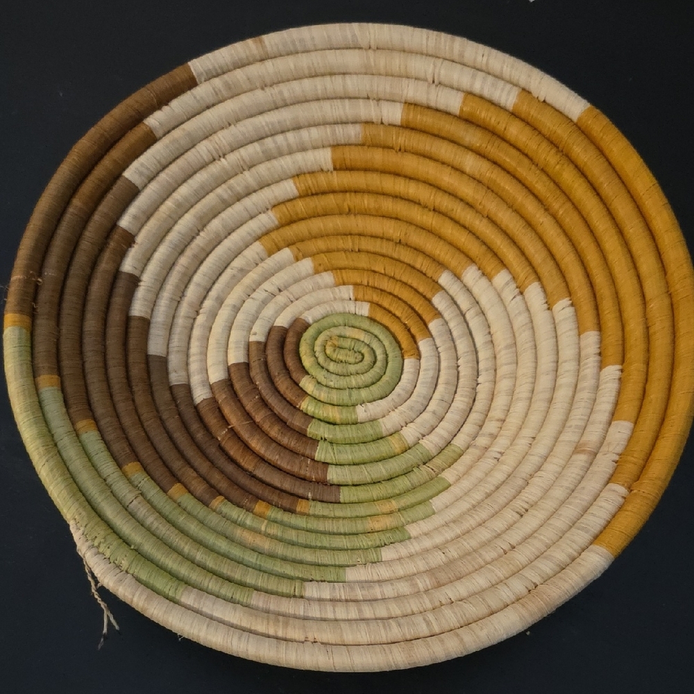 Cream and Brown Fiber Art Handwoven Basket One of a Kind Womens
